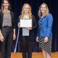 Erica and Jennifer with awardee 2